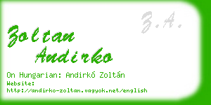 zoltan andirko business card